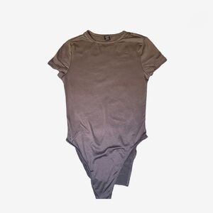Gray Short Sleeve Bodysuit